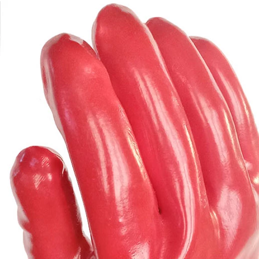 dedos GUANTE PVC Rojo