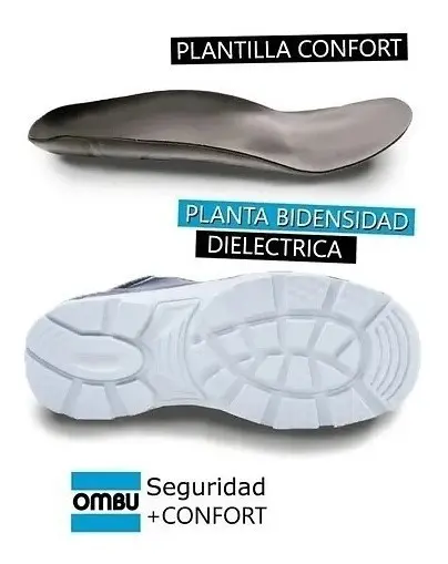 ZAPATO DE SEGURIDAD OMBU MOD. OZONO PUNTERA DE ACERO Color MARRON. Talles 36 AL 47 - Image 3